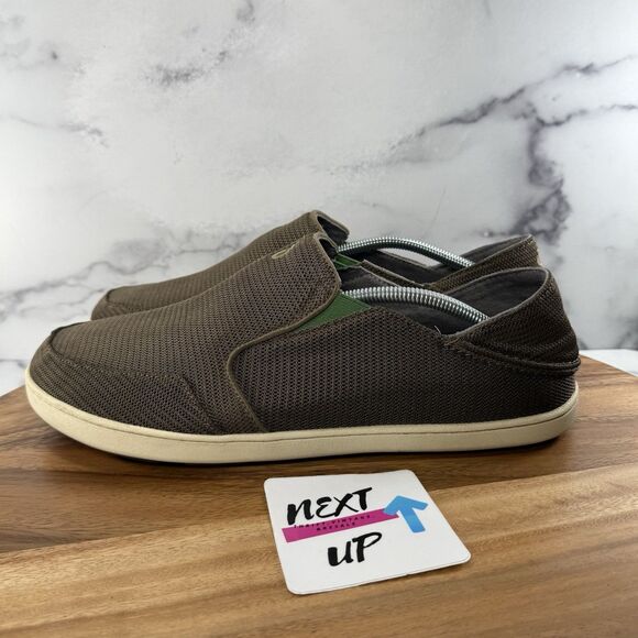 Men’s size 12-Olukai Nohea Mesh Brown Slip On Shoes Loafers Casual Sneaker - Picture 1 of 9